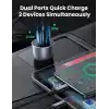 Ugreen 52.5 W Çift Port USB C-USB A PD-QC Hızlı Araç Şarj Cihazı