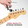 Planet Waves DAddario Accessories Pro-Winder - Gitar Teli Sargısı, Kesici, Köprü Pimi Çekici, Üstün Ergonomik Hepsi Bir Arada Alet, Germe İçin, Siyah
