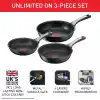 Tefal Titanyum 6X UnlimitedOne İndüksiyon Tabanlı 20/24/28 Cm 3lü Tava Seti - 2100116646