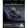 Spigen iPhone 17 Pro/Pro Max / 16 Pro/16 Pro Max / 15 Pro/15 Pro Max ile Uyumlu Kamera Lens Koruyucu Cam Kolay Kurulum Glas.tR EZ Fit Optik Pro (2 Adet) Blue Titanium - AGL07164