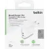 Belkin Boost Charge Çift USB-C Fişi, PPSli, iPhone 16 ve Diğerleri, iPad, Samsung Galaxy, Google Pixel, MacBook için 60W Şarj Cihazı, USB-Cden Lightning Kablosu ve USB-C Uyumlu, Beyaz