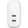 Belkin Çift 20W USB-C PD Duvar Şarj Cihazı 40W