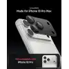 Spigen iPhone 18 Pro Max ile Uyumlu Kamera Lens Koruyucu Tam Kaplayan Cam Kolay Kurulum Glas.tR EZ Fit Optik Pro XL Dark Gray - AGL12039