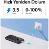 Juo 10000mAh 22.5W Dijital Led Ekranlı Taşınabilir Hızlı Şarj Cihazı Powerbank Siyah