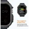 Spigen Apple Watch 49mm Ultra 4/3/2/1 ile Uyumlu Kılıf Rugged Armor Matte Black - ACS05456