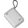 Bix PB120 20000mAh PD 65W Cep Boyu Kompakt Tasarımlı Dijital Göstergeli Powerbank Taşınabilir Süper Hızlı Şarj Cihazı (Gümüş)