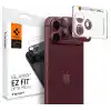 Spigen iPhone 18 Pro Max ile Uyumlu Kamera Lens Koruyucu Tam Kaplayan Cam Kolay Kurulum Glas.tR EZ Fit Optik Pro XL Dark Cherry - AGL12040