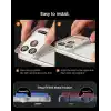 Spigen iPhone 18 Pro ile Uyumlu Kamera Lens Koruyucu Tam Kaplayan Cam Kolay Kurulum Glas.tR EZ Fit Optik Pro XL Dark Gray - AGL12035