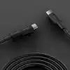 Juo 60W USB Type-C to Type-C Silikon Hızlı Şarj ve Data Kablosu Siyah 2 Metre