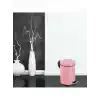 Premium Serisi 5 Litre Hacimli Paslanmaz Banyo-Mutfak Pedallı Çöp Kovası Pembe, 5l