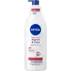 NIVEA Yoğun Nemlendirici Repair & Care Vücut Losyonu 400ml, 72 Saat Nemlendirime, Kaşıntılı ve Hassas Ciltlere Özel, Onarıcı, Gliserin,Pro Vitamin B5,Niasinamid,Kuru Ciltler