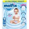Molfix Maxi 4 Beden Aylık Bebek Bezi (1 x 100 Adet)