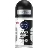 NIVEA MEN Erkek Roll On Deodorant Black&White Invisible Original 50 ml,72 Saat Anti-perspirant Terleme ve Ter Kokusuna Karşı Koruma,Giysilerde Leke Karşıtı,Erkeksi Koku,Etil Alkol İçermez