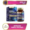 Nutraxin NADH & Collagen | Tip I-III Kolajen + NADH + Hyaluronik Asit | Cilt, Saç, Tırnak ve Enerji | 60 Tablet