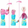 Barbie Petal Pop bebek ve aksesuarlar, lale şeklinde pembe bir elbise giyen kokulu bebek, minik tavşan ve sulama kabı, kolye ve küpe gibi sürprizler ile çiçek buketi sürprizi, JMF57