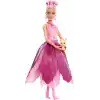 Barbie Petal Pop bebek ve aksesuarlar, lale şeklinde pembe bir elbise giyen kokulu bebek, minik tavşan ve sulama kabı, kolye ve küpe gibi sürprizler ile çiçek buketi sürprizi, JMF57