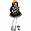 Monster High Renkli papel picado elbisesi giyen Monster High Skelita Calavera bebek, köpekçiği Candelita ve eskiz defteri, atıştırmalık ve çapraz çanta gibi 7 aksesuar, JHK34