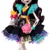Monster High Renkli papel picado elbisesi giyen Monster High Skelita Calavera bebek, köpekçiği Candelita ve eskiz defteri, atıştırmalık ve çapraz çanta gibi 7 aksesuar, JHK34