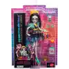 Monster High Renkli papel picado elbisesi giyen Monster High Skelita Calavera bebek, köpekçiği Candelita ve eskiz defteri, atıştırmalık ve çapraz çanta gibi 7 aksesuar, JHK34