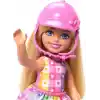 Barbie Chelsea™ Bebek ve Midilli Barbie Chelsea bebek ve oyuncak at seti, kask aksesuarı dahildir, bebeğin dizleri midilliye binmek için bükülebilir HTK29