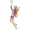 Barbie Sporcu Bebekler, üniforması ve topuyla Barbie Voleybolcu Bebek ile aksesuarları, HKT72