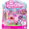 Barbie Mini BarbieLand koleksiyona uygun oyun seti, 4 cmlik bebek, aynalı kuaför tezgahı, şampuan bölümü ve hikaye anlatımına yönelik karşılama masası ile Kuaför Salonu, JCR32