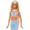 Baloncuk yapma özelliği ve solüsyonu ile uzun ve renkli meçli sarı saçları olan Barbie Baloncuk Rüyası Deniz Kızı bebek, tepsi ve tarak, JLW56
