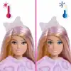 Barbie Cutie Reveal bebek ve aksesuarları, Yumuşak Dostlar Serisi kedicik, renk değişimi ve mini evcil hayvan dahil 10 sürpriz, JJP64