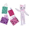 Barbie Cutie Reveal bebek ve aksesuarları, Yumuşak Dostlar Serisi kedicik, renk değişimi ve mini evcil hayvan dahil 10 sürpriz, JJP64