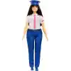 Çıkarılabilir pilot üniforması, ayakkabıları ve şapka aksesuarıyla Barbie Kariyer Bebekleri pilot bebek, JKF75