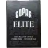 Copag Elite%100 Plastik Oyun Kartları, Poker Boyu Jumbo Endeks Tek Deste, Siyah