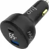Juo 65W Led Ekranlı Type-C + USB-A Araç Şarj Aleti iPhone & Android & Notebook Araç içi Şarj Cihazı