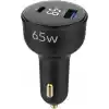 Juo 65W Led Ekranlı Type-C + USB-A Araç Şarj Aleti iPhone & Android & Notebook Araç içi Şarj Cihazı