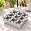 Izgaralı Döküm Küllük Otel Kafe Restoran Için Gümüş Kül Tablası Delikli Metal Küllük