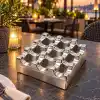 Izgaralı Döküm Küllük Otel Kafe Restoran Için Gümüş Kül Tablası Delikli Metal Küllük