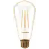 Panasonic E27 Dim Edilebilir Filaman ST64 Lamba 7W 630LM 2000K Gold
