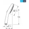 GROHE Vitalio Comfort 110 El Duşu, 2 Akışlı (Yağmur & Jet), SmartSwitch, 110mm Kare Duş Başlığı, Kireç Önleyici Sistem, Krom, 26925001