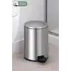 Cigo 3 LT Banyo Mutfak Ofis Çelik Çöp Kovası - Metalik