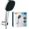 GROHE Vitalio Comfort 110 El Duşu Seti, 110mm Kare 2 Akışlı El Duşu, Duş Başlığı Tutucu, 1750mm Duş Hortumu, Duş Başlığı Seti, Krom, 26399001
