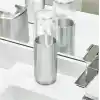 iDesign Austin diş fırçası tutucu, metal ve plastik, kapaklı diş fırçası standı, şeffaf/mat gümüş rengi