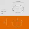 Lava Metal Oval Mini Tencere, Turuncu