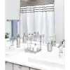 iDesign Austin diş fırçası tutucu, metal ve plastik, kapaklı diş fırçası standı, şeffaf/mat gümüş rengi