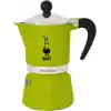 Bialetti - Rainbow: 3 Cups Ocak Üstü Espresso Pişirici - 130ml - Yeşil Renk - Alüminyum Gövde - Patentli Güvenlik Valfi - Tüm Ocak Türleri İçin Uygundur (İndüksiyon Hariç)