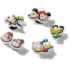 Crocs Unisex Mickey and Friends PVC 5li paket ayakkabı askısı, çok renkli, Çok renkli, Ölçü Birimi