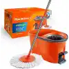 Macromax Force Pedallı Otomatik Temizlik Seti, Döner Mekanizmalı 360 Başlıklı Mikrofiber Paspas