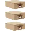 Ocean Home Textile 3lü Küçük Boy Jüt Destekli Hurç Set 31 x 38 x 12 cm