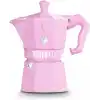 Bialetti - Moka Exclusive: 3 Cups Ocak Üstü Espresso Pişirici - 130ml - Pembe Renk - Alüminyum Gövde - Patentli Güvenlik Valfi - Tüm Ocak Türleri İçin Uygundur (İndüksiyon Hariç)