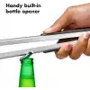 OXO Good Grips Paslanmaz Çelik Uzun Barbekü Maşası, Dahili Şişe Açacaklı 47,5 cm - Sosis, Sebze ve Daha Fazlası İçin