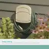Suncast CPLDHH15000 Deluxe Bahçe Hangout 150 Ayak Kapasiteli ve Kapalı Depolama Bölmesi, DHH150 Hortum Askısı, Boyutsuz, Açık Boz Kahverengi