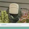 Suncast CPLDHH15000 Deluxe Bahçe Hangout 150 Ayak Kapasiteli ve Kapalı Depolama Bölmesi, DHH150 Hortum Askısı, Boyutsuz, Açık Boz Kahverengi